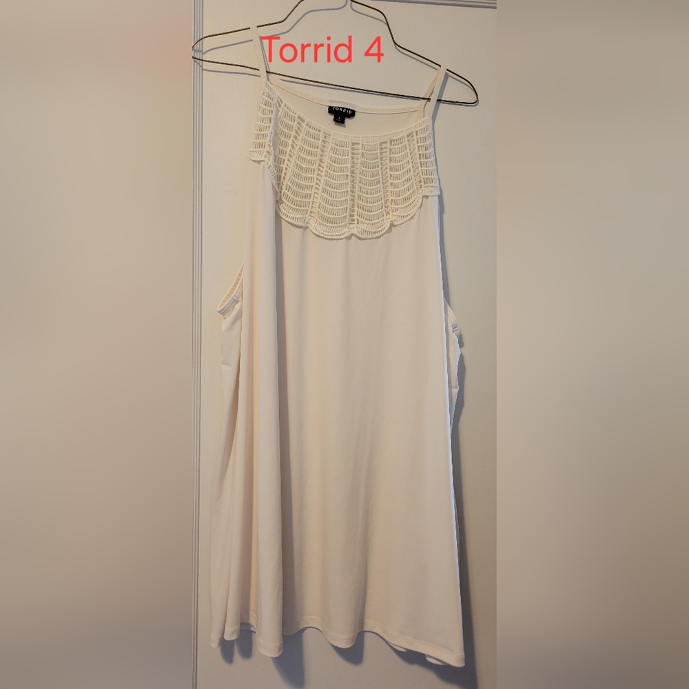 Cream Crochet Yoke Maxi Dress